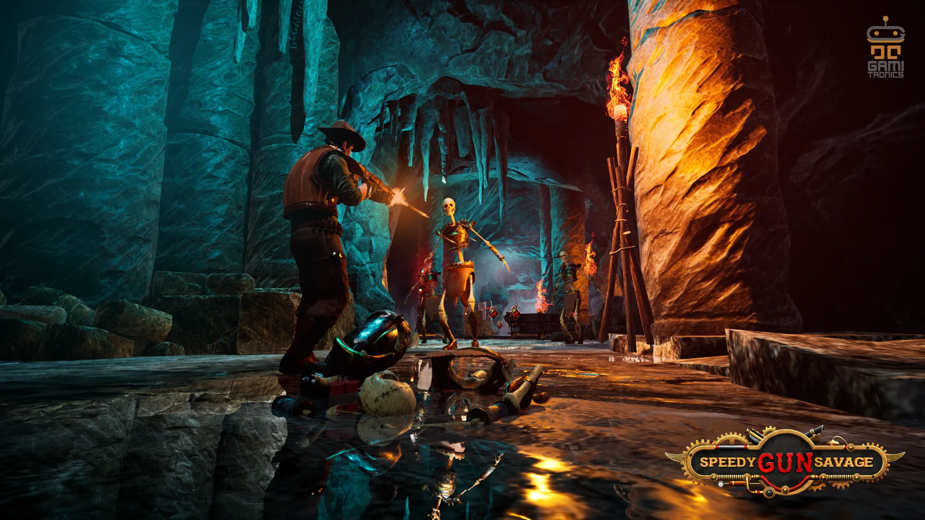 Speedy Gun Savage cave combat
