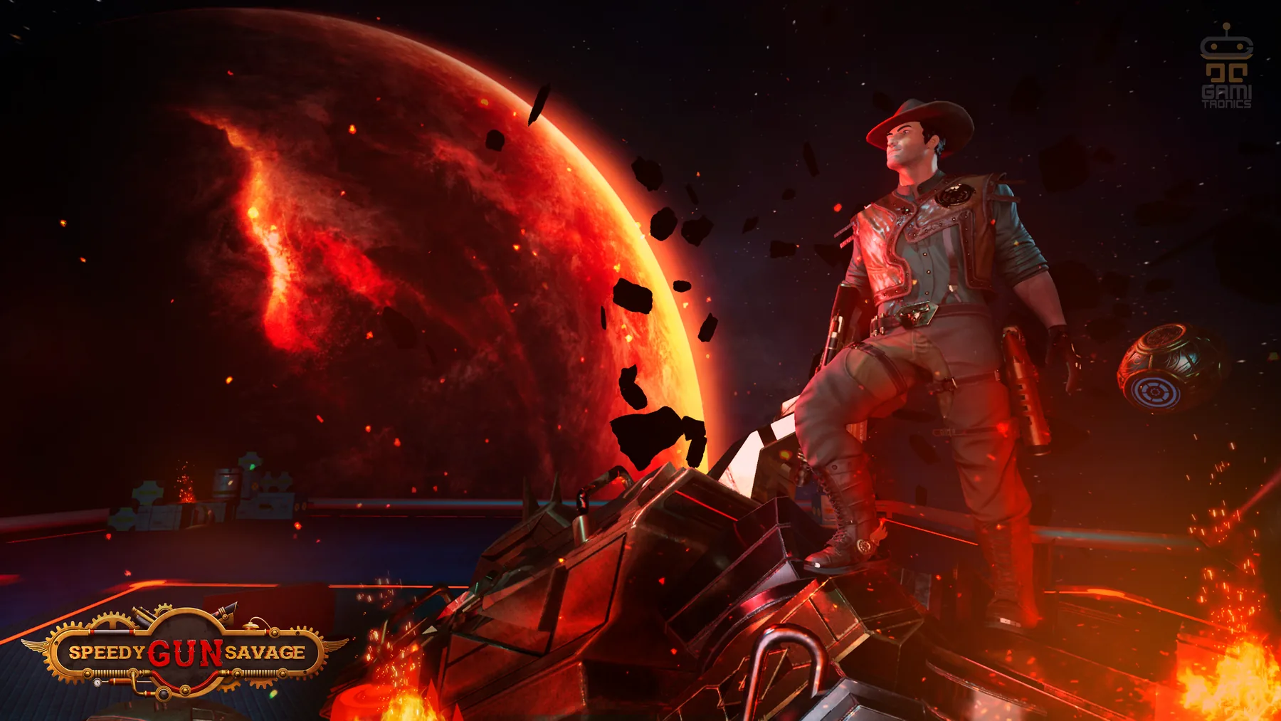 Speedy Gun Savage space scene